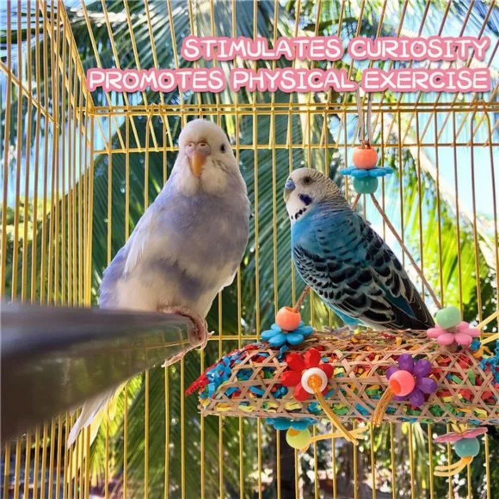 6 Pack Bird Colorful Chewing Toys Parrot Foraging Shredder Toys Shred Hanging